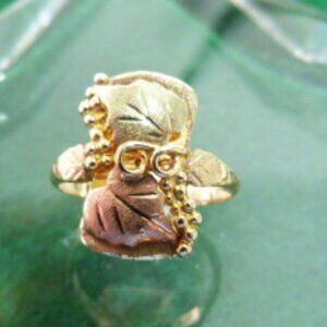 Black Hills Gold Double Leaf in 12K and 10K Gold